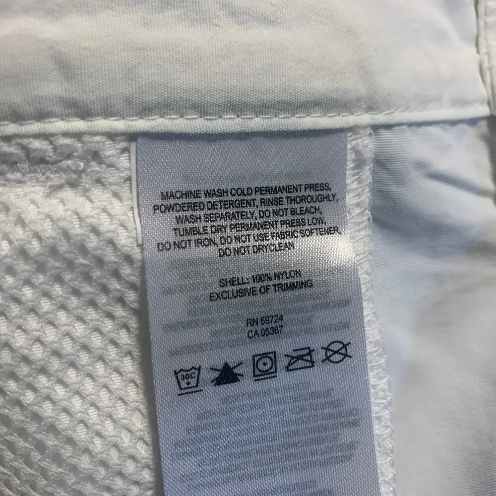 NWT Columbia PFG fishing Sandy River Shorts white nylon women's size large